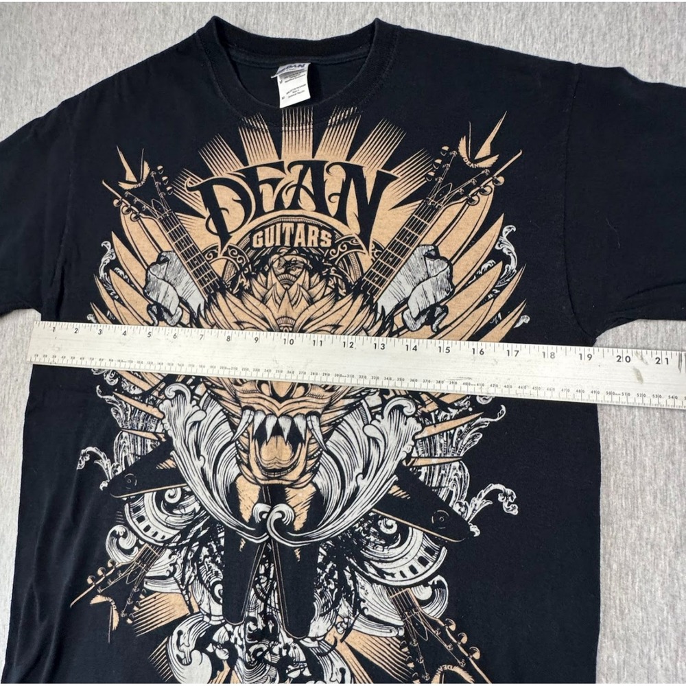 Dean Guitars Graphic Tee Medium Black Shirt Rock Metal Guitar Streetwear - Picture 3 of 6